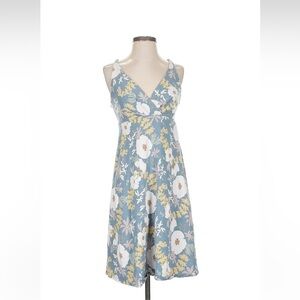 Patagonia Floral Maxi Dress in Blue and White